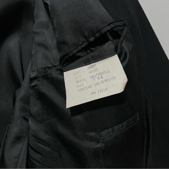 Pierre Balmain Men’s Vintage Double Breasted Suit Coat in Black - Picture 9 of 16